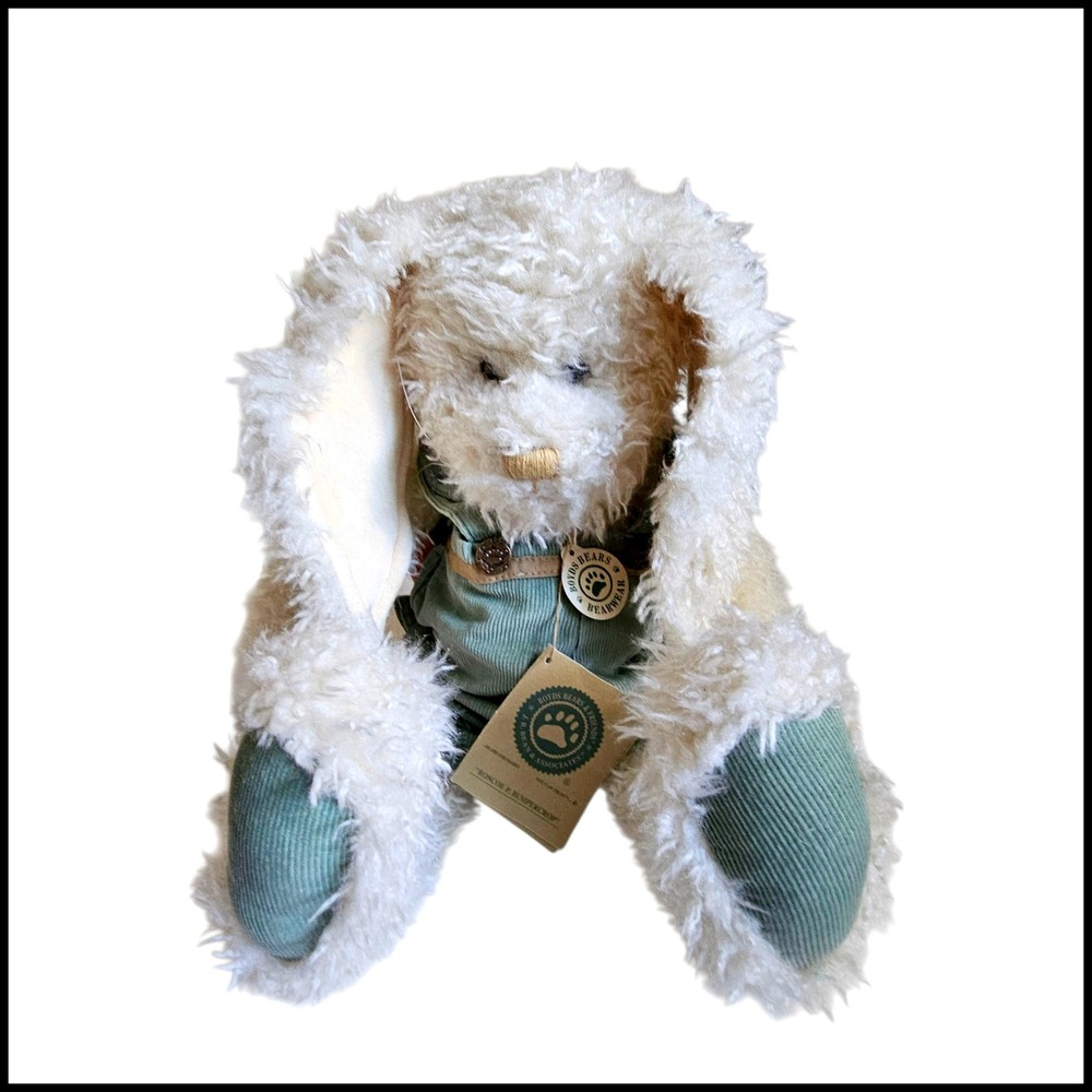 Boyds Bears Roscoe P. Bumpercrop Bunny Rabbit Plush Corduroy Overalls‎ Carrot